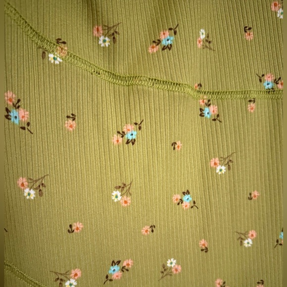 Green floral tube top maxi dress, see you Monday size large - Picture 6 of 7